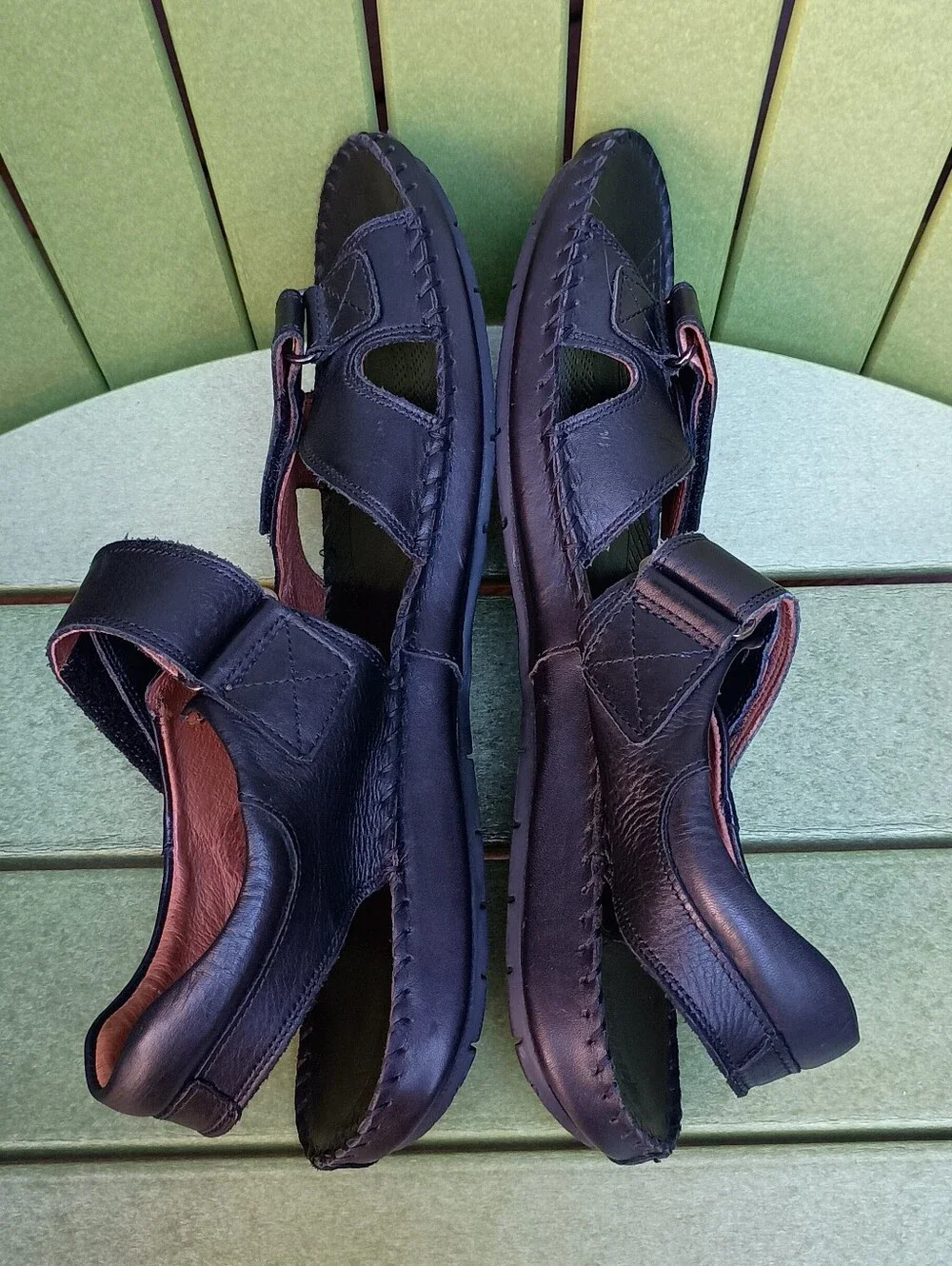 PIKOLINOS Black Leather Men's Sandals Size 45